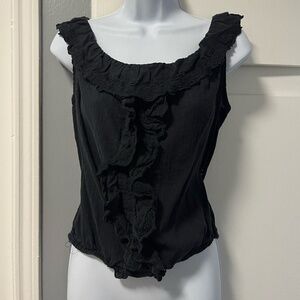 Max Studio Women's Ruffle Cami Bubble Top Large
